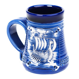 Mug blue 0,3l | Winkingership | CeramicDeko.de