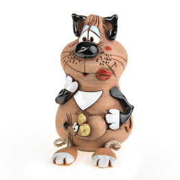 Plug jardin avec pieds, chat avec souris, taille I – M