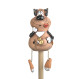 Plug jardin avec pieds, chat avec souris, taille I – M