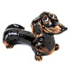 Dackelfigur en céramique comme bouchon de jardin | Ceramicdeko.de