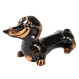 Dackelfigur en céramique comme bouchon de jardin | Ceramicdeko.de