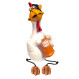 ▸Garden plug white hen | Garden décoration & edge stool