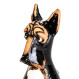 ▸ Tabouret de bord Dogge aux oreilles pointues